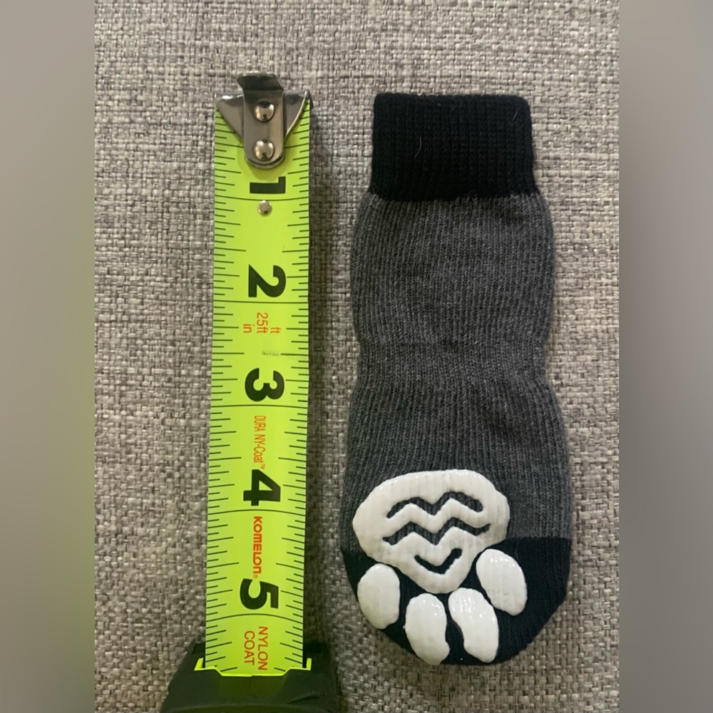 Gray & Black Dog Socks with Paw Protection - Picture 4 of 11